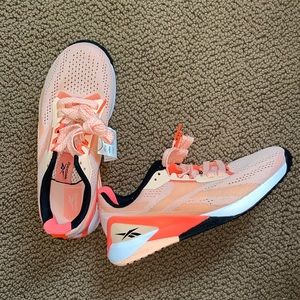 Reebok Nano X1, salmon colored training shoes
